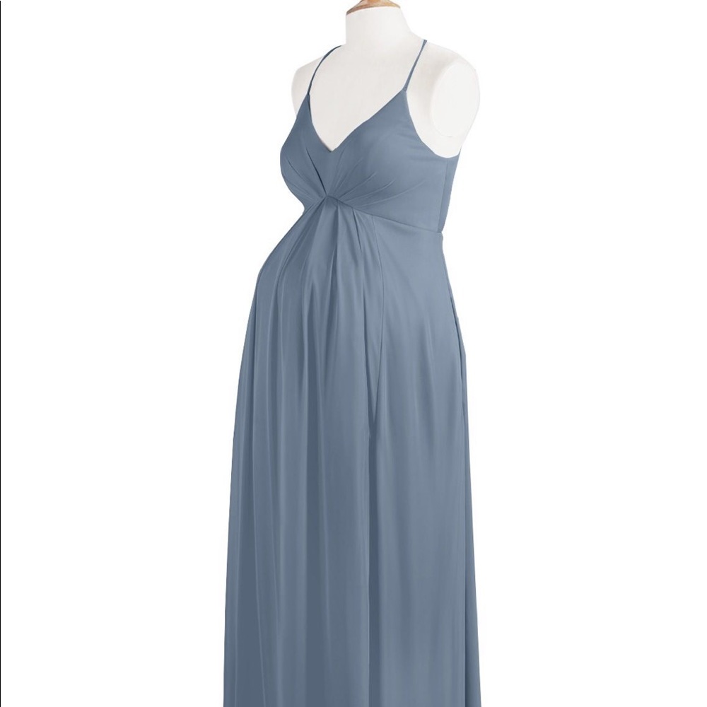 Azazie maternity gown in blue (twilight)